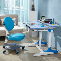 New child doctor, learning desk, desk and chair for students, set up children's book desk and chair set TF001+TC102 blue