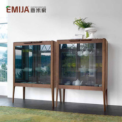Emija simple modern kitchen cabinet glass door cabinet cabinet storage cabinets Nordic design custom furniture Marble table Double door