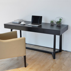 Study Nordic notebook computer desk, desk, desk, creative desk, modern simple furniture learning desk Black oak W160*D65*H75CM no