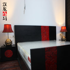 Hanlong Chi MA Creative Design of modern Chinese style bedroom furniture furniture flower bed Hostel Inn Other Solid wood board, Fraxinus mandshurica, wood grain black Other structures