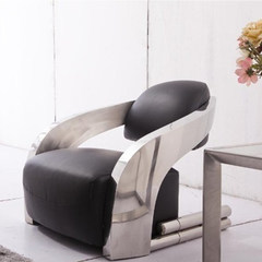 Atmosphere simple European style living room, leather boss armrest, American villa, single family large size leisure sofa Single Made in China, full leather