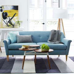 Nordic cloth, single, double, three people sofa, simple modern living room, study, leisure, small apartment sofa combination Single [98CM] Coffee