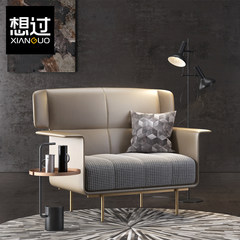 Think Nordic double sofa, modern simple cloth sofa, fashion cloth sofa, small apartment, living room furniture Double Beige