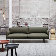 Homes Nordic modern simple fabric sofa, living room, small family, coffee shop, leisure sofa Double position black