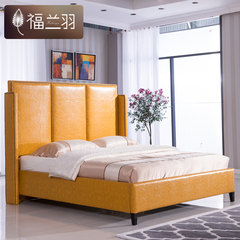 The large-sized apartment leather leather bed storage bed 1.8 silverskin art bed 1.5 meters modern hammock bed bedroom 1800mm*2000mm Figure Frame structure