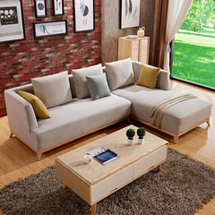 The large-sized apartment sofa simple modern living room furniture sofa detachable wood sofa leg Scandinavia Double position + left imperial concubine 100 city free delivery price