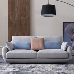 The simplicity of modern large-sized apartment living room + sand combination fabric Nordic Nordic style furniture washable down sofa combination Single person + double position + three person