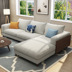 The living room sofa latex detachable combination angle Royal simple modern large-sized apartment furniture. Double person + left imperial concubine [sponge cushion] Coffee