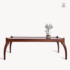 This is the original design pane wood tea table black solid walnut modern minimalist new Chinese style furniture tenon small