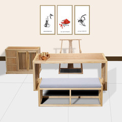 The new Chinese tea tea table tea tables and chairs combined ash wood furniture antique tea Zen tea table Tea table