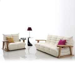 Korean leather sofa, modern minimalist small Huxing combination of personalized sofa, high-grade cortex living room creative sofa Other Single bit + edge + three person left