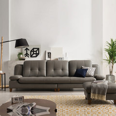 Korean leather sofa, modern minimalist small apartment, living room three people, leather art sofa, room furniture assembled combination (dermis) three person position