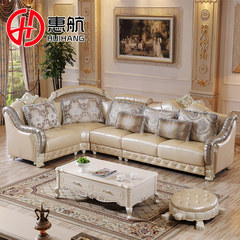A new simple European style of fabric sofa size apartment layout corner combined detachable Royal living room furniture