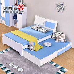 The Fire Totem children bed sheets 1.2 1.5 meters level female single bed boys and girls high bed storage box 1200mm*1900mm Single bed + double pumping Tuochuang Without