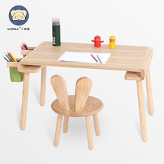Vopra solid wood children's desk and chair set, multifunctional desk, desk, game and toy table for pupils Single table