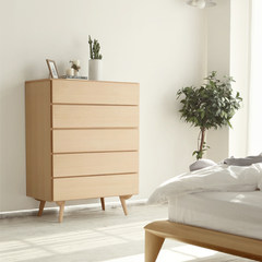Beauty style of Nordic style furniture wood color bucket cabinet drawers simple living room bedroom locker Ready Log color