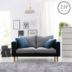 Japanese large-sized apartment sofa living room bedroom modern minimalist Nordic sofa coffee. Double blue