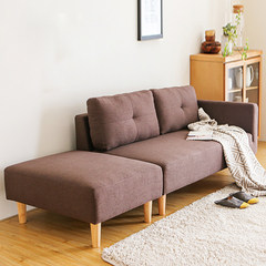 Japanese style simple double sofa Nordic large-sized apartment of modern living room corner chaise washable cloth sofa Other Coffee