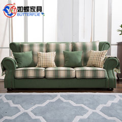 Such as butterfly American country Mediterranean garden style sofa large-sized apartment single and double simple sofa Combinatorial 2+2+3 Other colors customized, please contact customer service