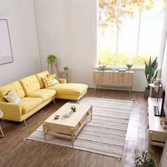 Nordic style cloth sofa, simple modern living room, small apartment combination sofa, three people economic cloth sofa Other Three