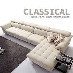 American pulled sofa industry modern cotton white sofa has simple European Wind adjustable backrest neoclassical Three person + single person + imperial concubine Flat version of cushion