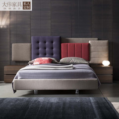 American Pastoral double stylish leather bed bed retro rural high-end custom design new ideas 1500mm*1900mm Color options Support structure