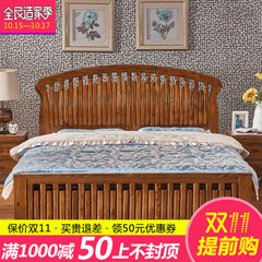 Camphor wood furniture solid wood bed bed 1.5 meters 1.8 meters high with double box Baicheng three pack home 1500mm*2000mm Camphor wood (excluding table) Air pressure structure