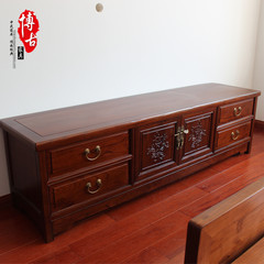 Simple Chinese custom solid wood cabinet furniture living north of the old elm TV cabinet Chinese classical audio-visual cabinet