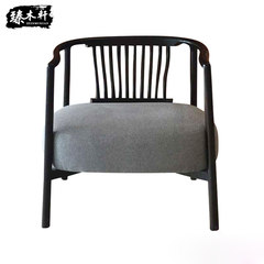 The new Chinese wood sofa chair and chair of Classic Club Villa model room Zen custom furniture sales office Round-backed armchair
