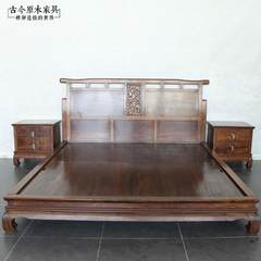 The new Chinese Zen wood furniture wood double BD304 hedgehog rosewood rosewood bed 1 meters 8 1800mm*2000mm Camel Frame structure