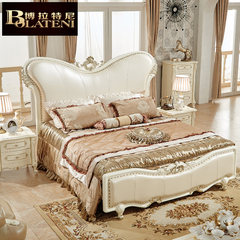 European style bed, solid wood bed, French double bed, leather bed 1.8 meters, master bedroom bed, marriage bed, princess bed, 1.5 meters package 1800mm*2000mm 1800mm*2000mm solid wood bed Frame structure