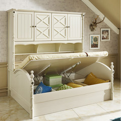 Combination of European style village wardrobe, bed bed, children's bed, high box, storage, mother and child bed, boy and girl combination bed 1500mm*2000mm High box bed More combinations