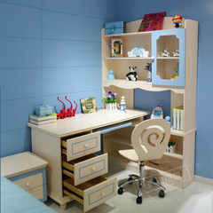 Solid wood children's desk, computer desk, simple modern bookshelf, learning home desk, bedroom furniture special price Right angle desk (excluding chairs)