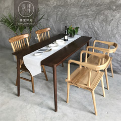 Mortise and tenon exterior dining table, solid wood, Nordic furniture, simple desk, home rectangular dining table aSH