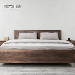 Easy to Nordic wood bed Wood Hill walnut furniture red oak bed black walnut double bedroom furniture Other Black walnut 1800*2000 Support structure