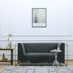 American industrial designer loft wind furniture Nordic gold iron cotton fabric living room sofa