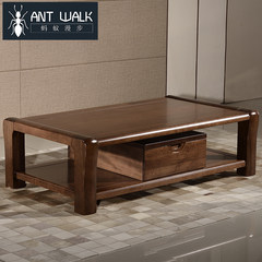 The ants walk black walnut table TV cabinet wood tea table simple modern Chinese style living room furniture Assemble 902# 140*82*42 CM