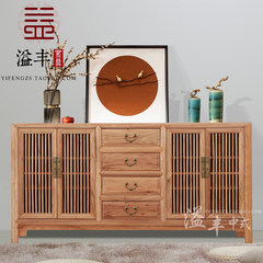 The new Chinese old elm porch ark minimalist modern lacquer free TV cabinet wood shoe sideboard Zen furniture Specification: 180*40*90 high 4 door