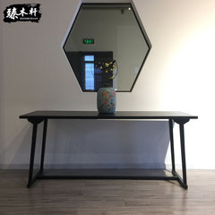The new Chinese classical painting wood desk desk case Club Villa model room model Zen custom furniture Desk no