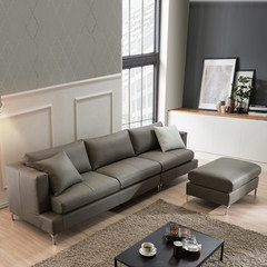 Leather sofa head layer, cowhide living room, Nordic furniture, modern down leather sofa, high grade three people leather sofa Other The first layer of thick peel [foot]