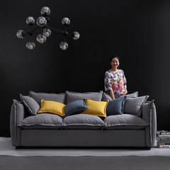 The sofa of simple modern detachable double three person large-sized apartment living room sofa combination lazy latex Four people (2.64 meters), three seat bags Color free