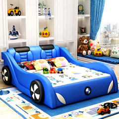 Children's bed, car skin bed, cartoon sports car, boy, girl, 1.2 meters, 1.5 meters, youth room, guardrail, personality room Other Memo color (send 3E coconut dream mattress) 1 cabinets Without
