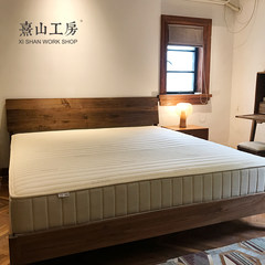 Xi Shan studio latex organic knitted cotton independent pocket spring mattress American soft breathable and comfortable mattress 1500mm*2000mm Light coffee
