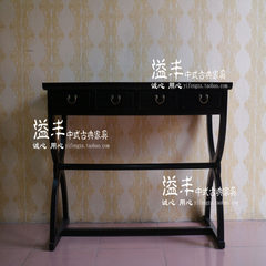 The new Chinese antique furniture with a solid wood elm Desk Retro storage desk desk desk cross 140X50X85 no