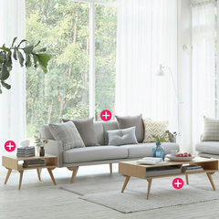 Nordic living room furniture, leather sofa, living room combination of small apartment three modern minimalist leather sofa