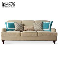 Home furnishings, American style, French, country cloth sofa, three person living room, leisure sofa, custom made furniture Double - send 2 same color pillow Color red