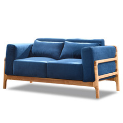 新中式实木框架北欧简约布艺定制定做双人客厅拆洗沙发水曲柳