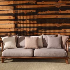 Nordic wood sofa sofa style single and double combination of pure North American elm sofa Single Picture color