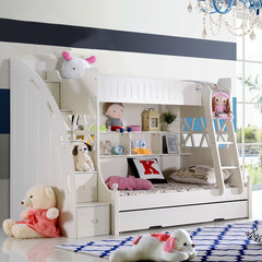Children's bed on the bed bed bed bed height adult mother Princess girl mother boy bunk bunk bed 1200mm*1900mm Bed + + + bookshelf Tuochuang ladder cabinet (self reference) More combinations
