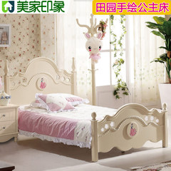 Children's suite combination bedroom, children's bed, girls' princess bed, Korean pastoral 1.2 meters, 1.5 meters high box bed Other 1.35*1.9 meter tall box bed Without